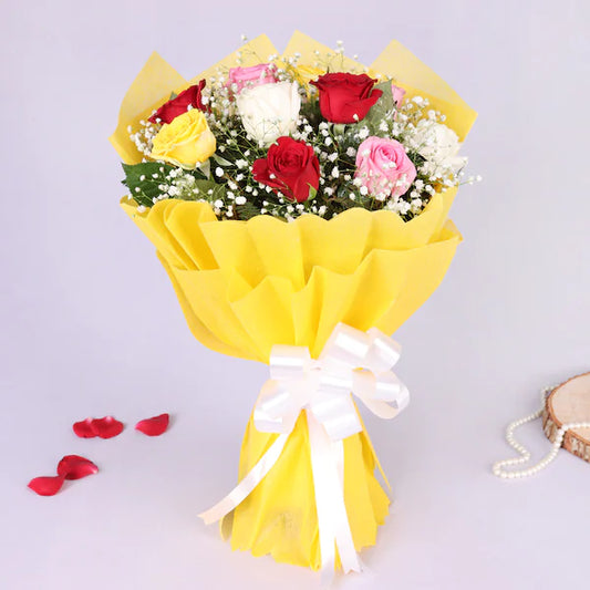 8 Mixed Roses Bouquet