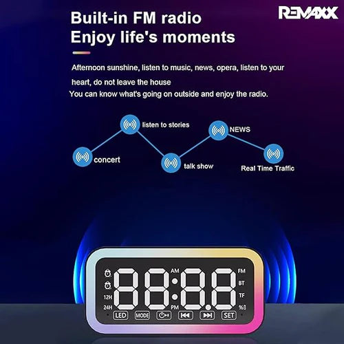 Edge Clock with Wireless Speaker