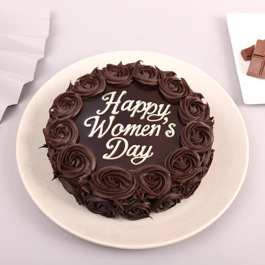 Womens Day Chocolate Rose Cake