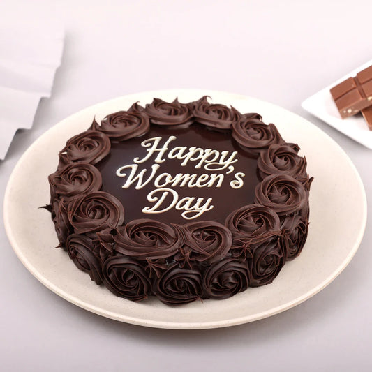 Womens Day Chocolate Rose Cake