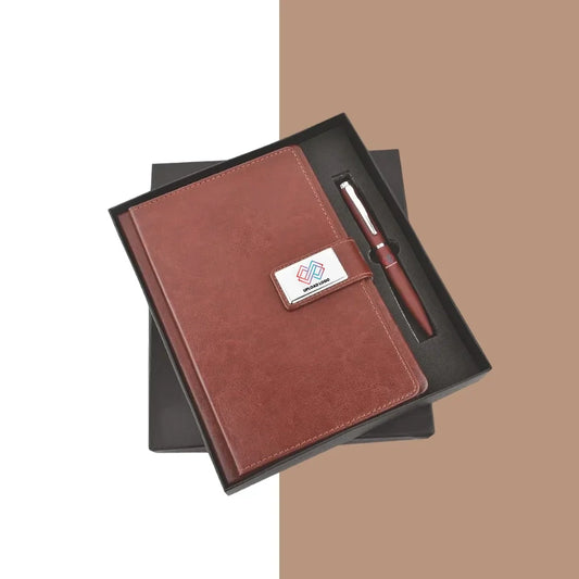 Brown Mars Pen & Diary