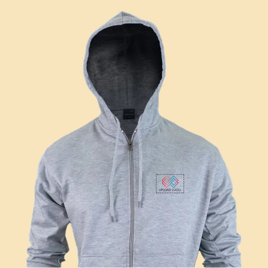 Blend Ease Zippered Hoodie with embroidered logo