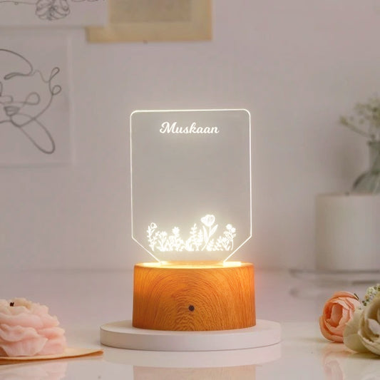 Floral Personalized LED Lamp