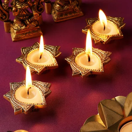 Bright Lights Metal Diyas for Diwali