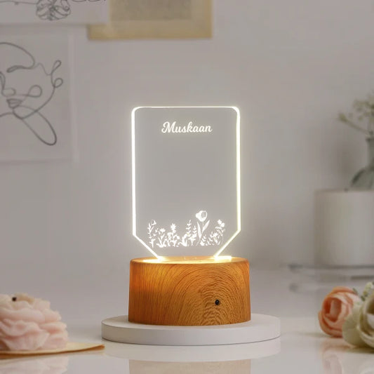 Floral Personalized LED Lamp