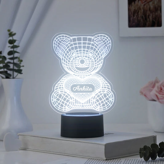 Personalized Teddy Bear LED Lamp