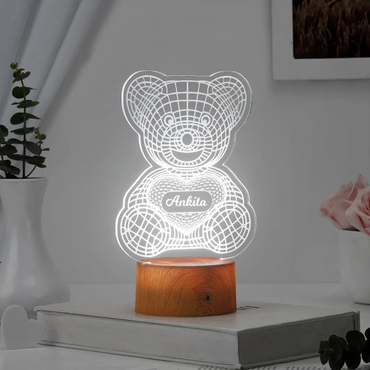 Personalized Teddy Bear LED Lamp